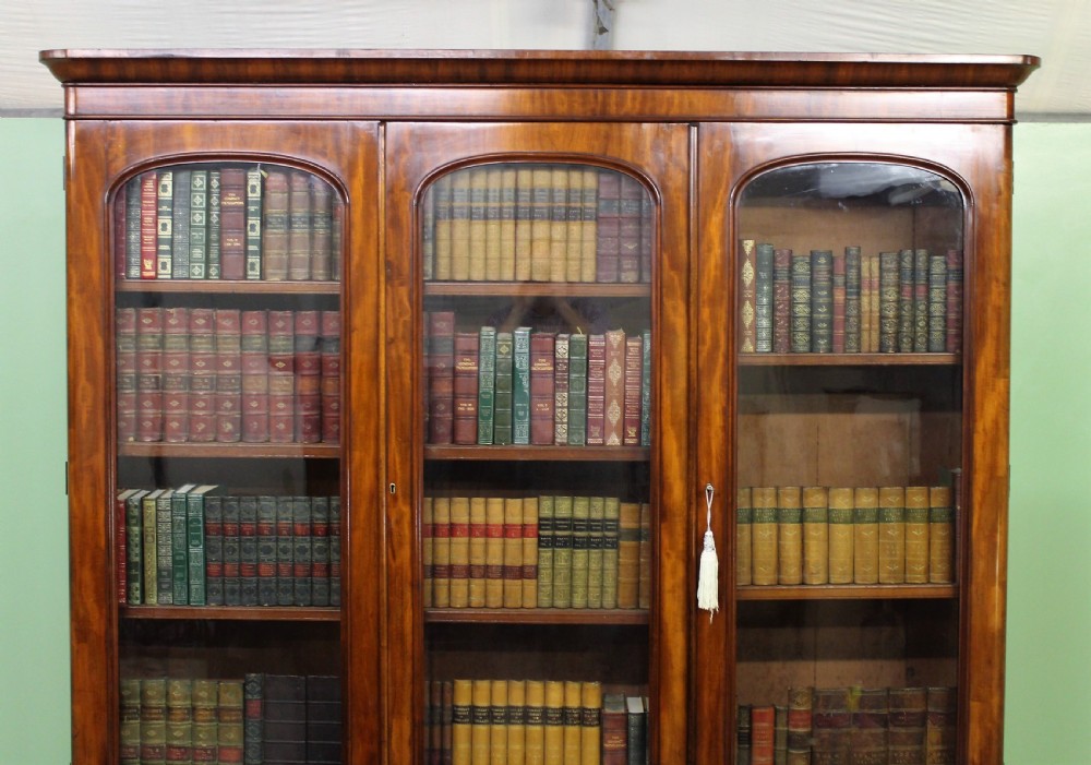 Victorian Figured Mahogany Library Bookcase View X