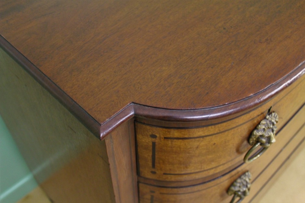 Ebony Inlaid Regency Mahogany Chest of Drawers View XIII
