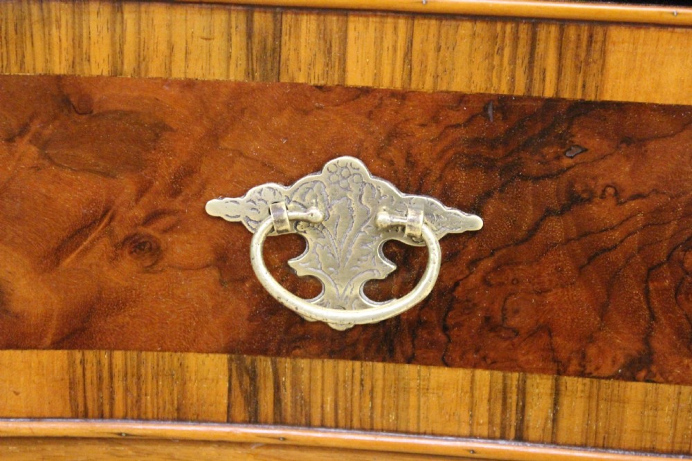 Burr Walnut Serpentine Fronted Chest of Drawers View IX