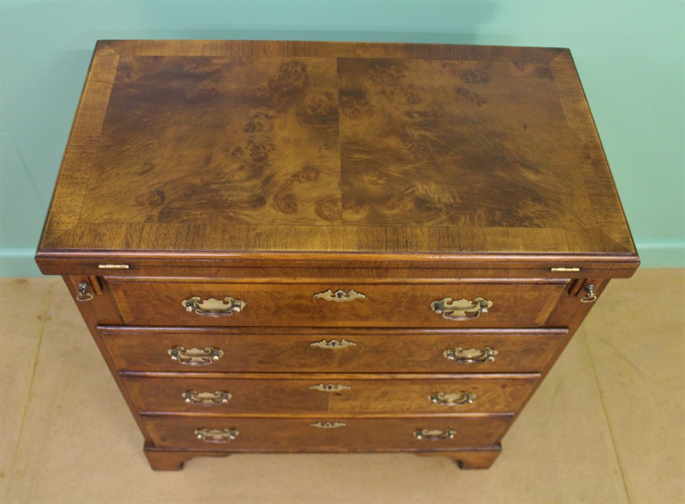 Burr Walnut George I Style Bachelors Chest of Drawers View VII