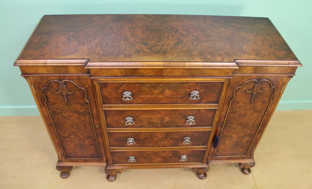 Maple and Co Burr Walnut Side Cabinet View III