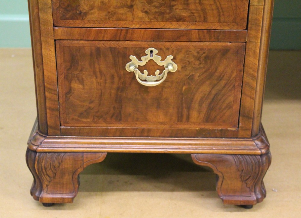 Burr Walnut Pedestal Desk by Maple and Co View IX