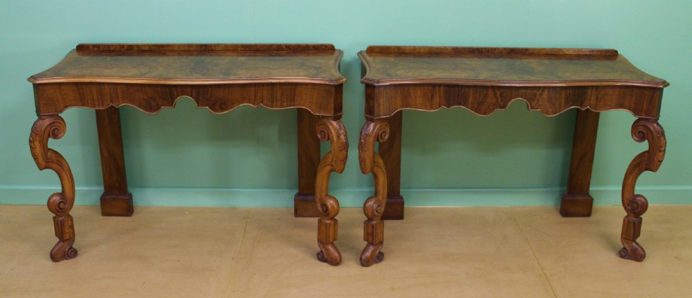 Pair of Burr Walnut Console Tables View II