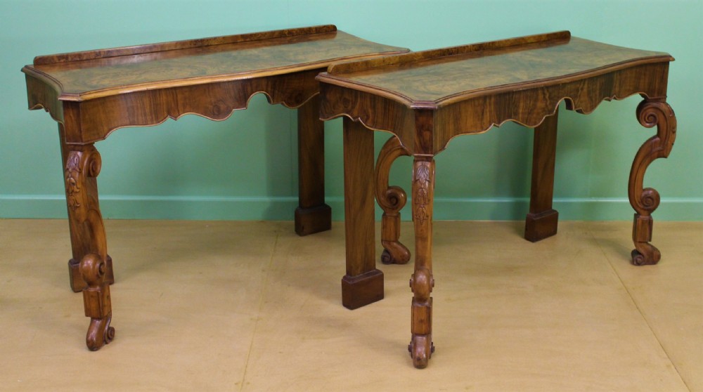 Pair of Burr Walnut Console Tables View VII
