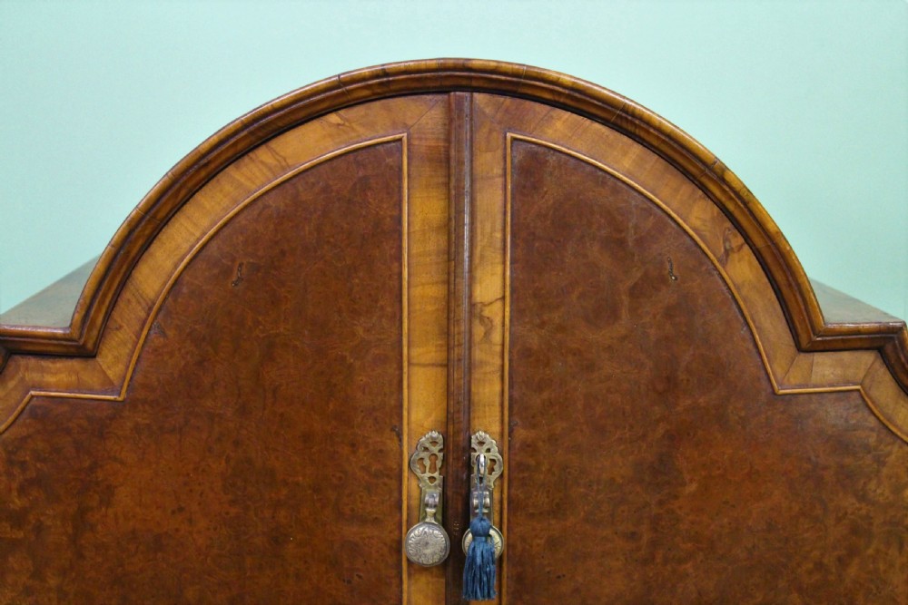 Burr Walnut Dome Topped Linen Press View VIII