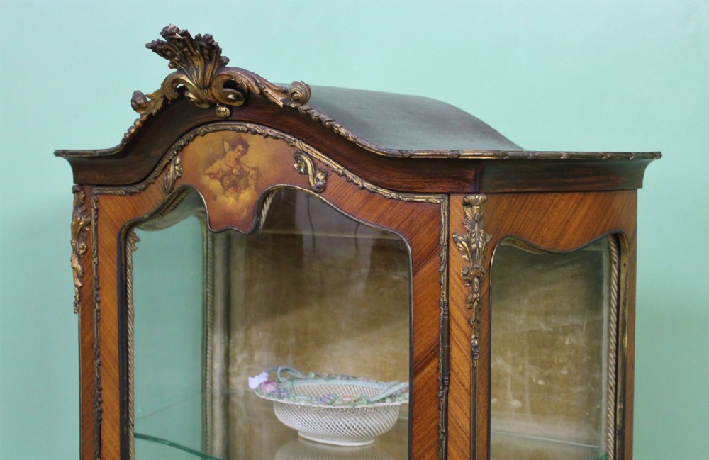 Vernis Martin Decorated French Kingwood Vitrine View XI