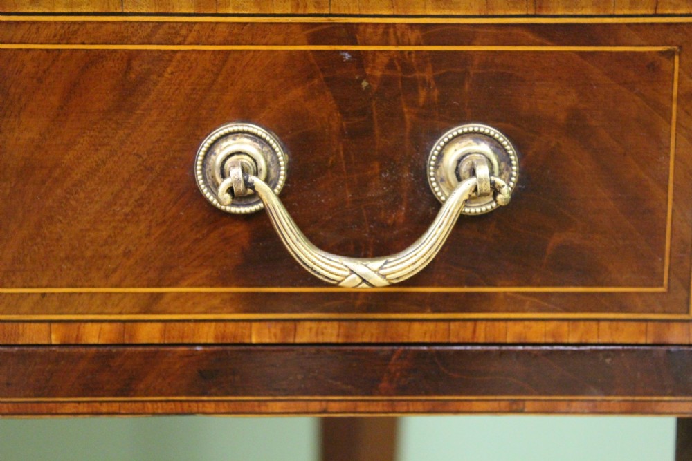 Large Inlaid Mahogany Carlton House Desk by Jas Shoolbred View XI