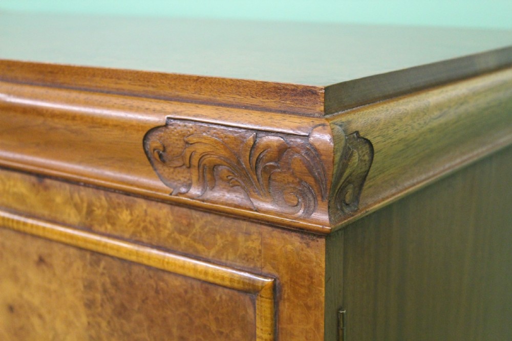 Burr Walnut Linen Press by Waring and Gillow View VII