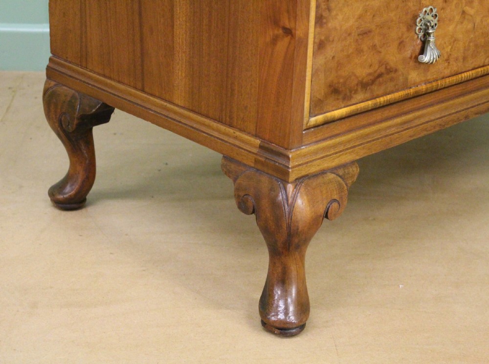 Burr Walnut Linen Press by Waring and Gillow View XV