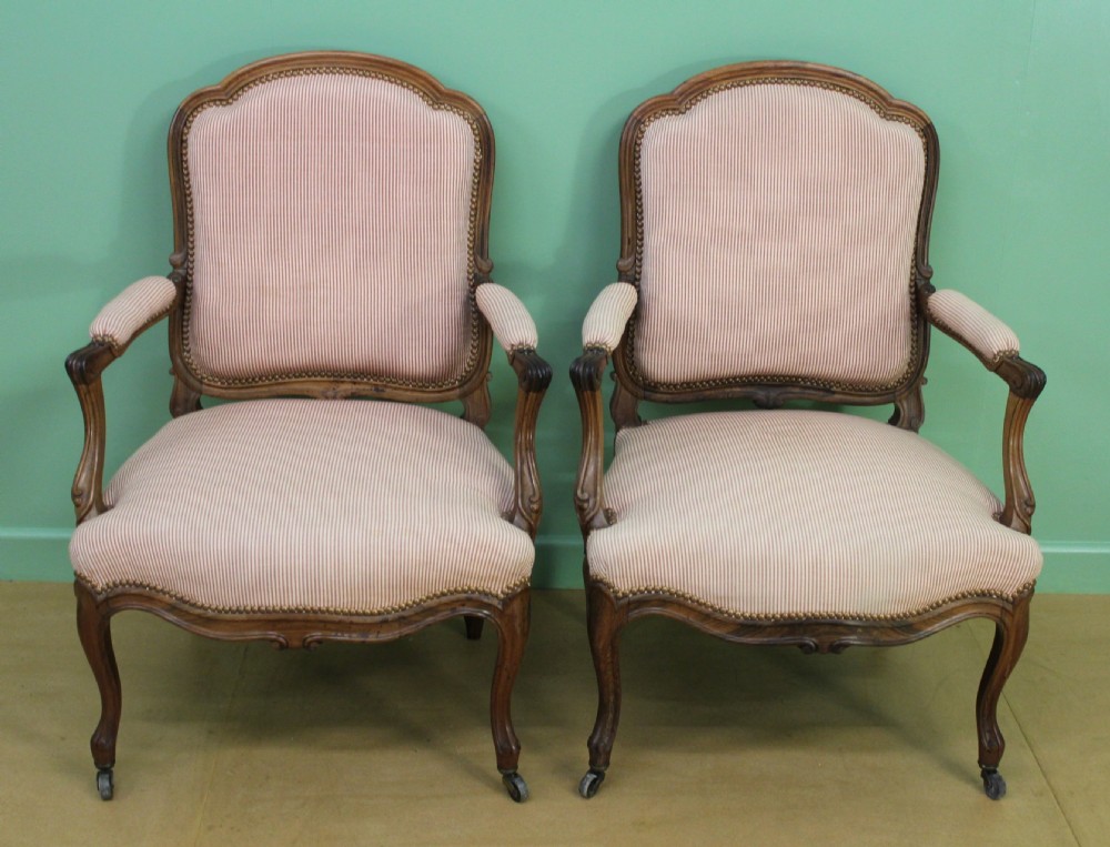 Pair of Danish 19th Century Upholstered Rosewood Armchairs View II