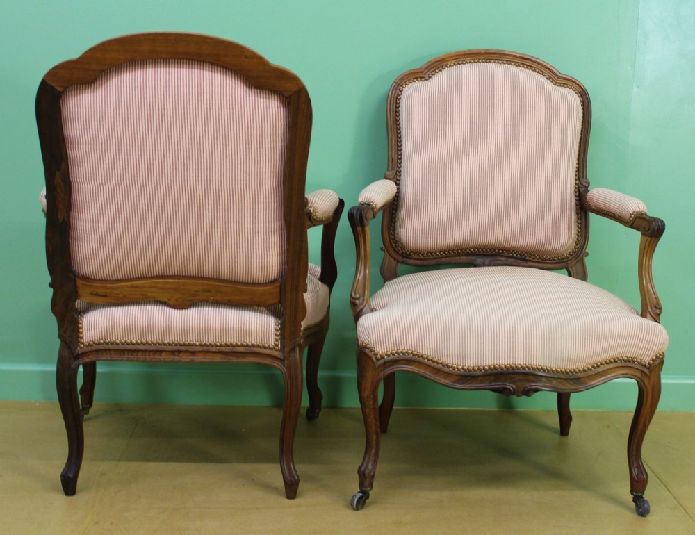 Pair of Danish 19th Century Upholstered Rosewood Armchairs View III