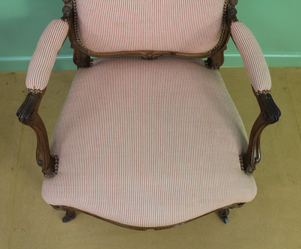 Pair of Danish 19th Century Upholstered Rosewood Armchairs View V