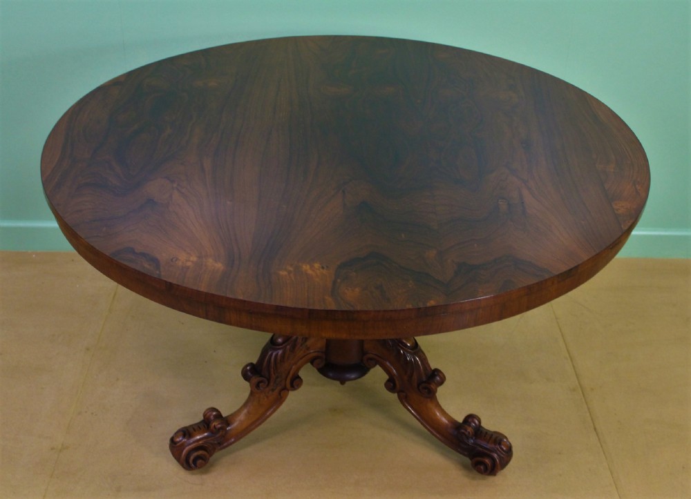 Victorian Rosewood Circular Centre Dining Table View VI