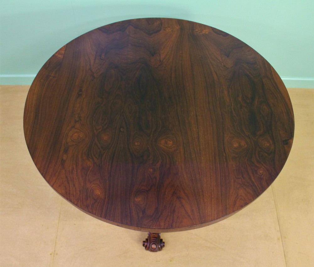 Victorian Rosewood Circular Centre Dining Table View XIII