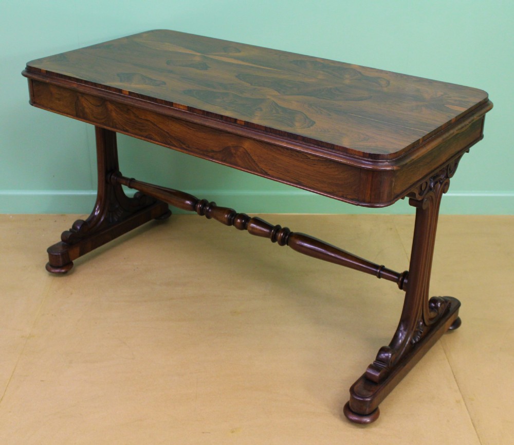 William IV Rosewood Library Stretcher Table