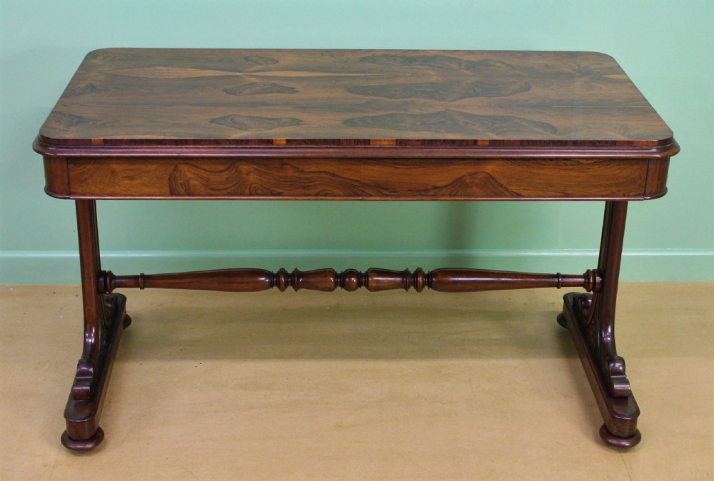 William IV Rosewood Library Stretcher Table View II