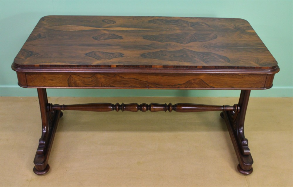 William IV Rosewood Library Stretcher Table View VI