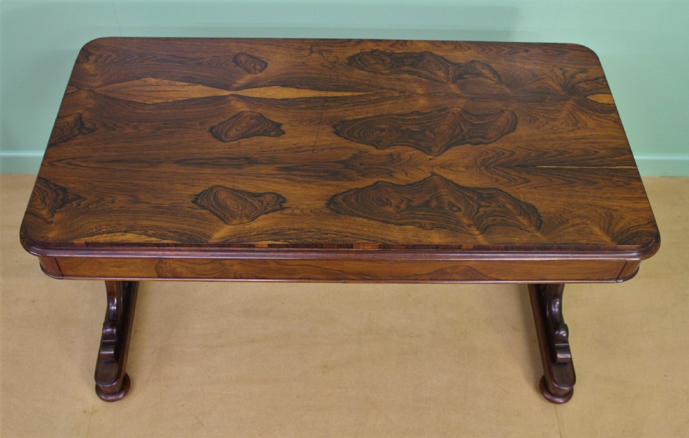 William IV Rosewood Library Stretcher Table View VII