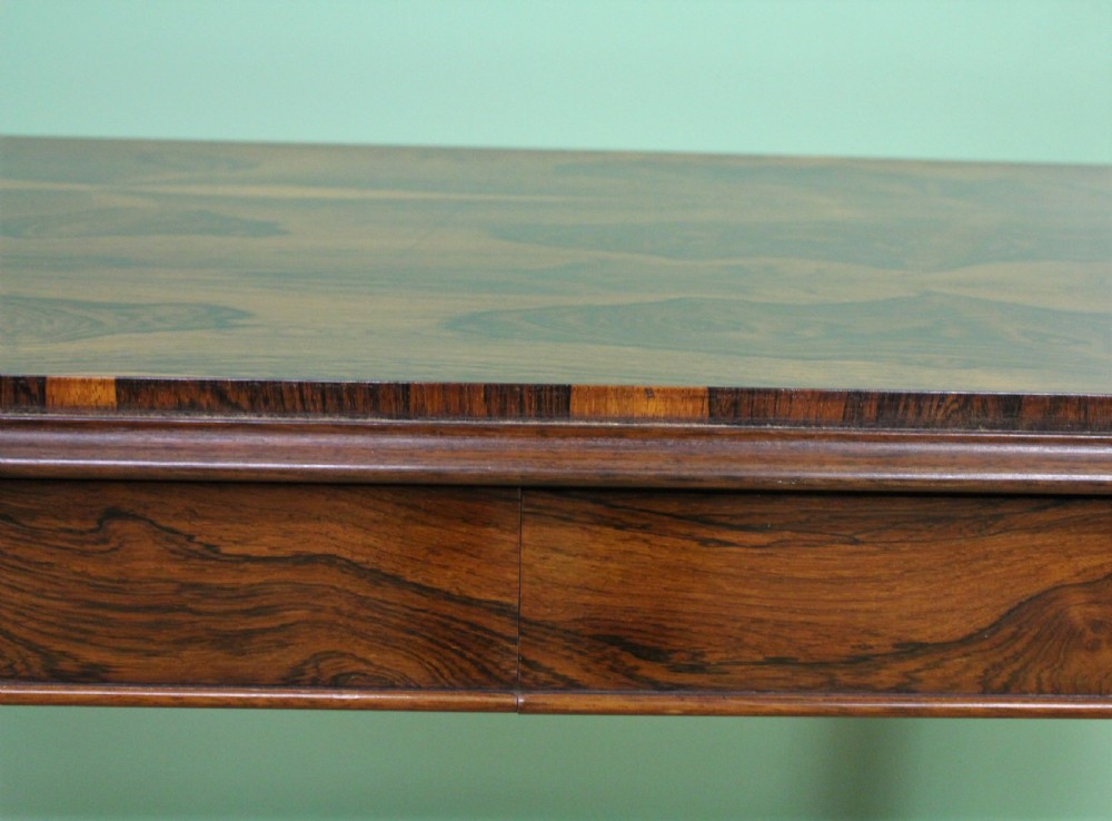 William IV Rosewood Library Stretcher Table View XII