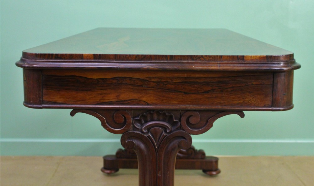 William IV Rosewood Library Stretcher Table View XVIII