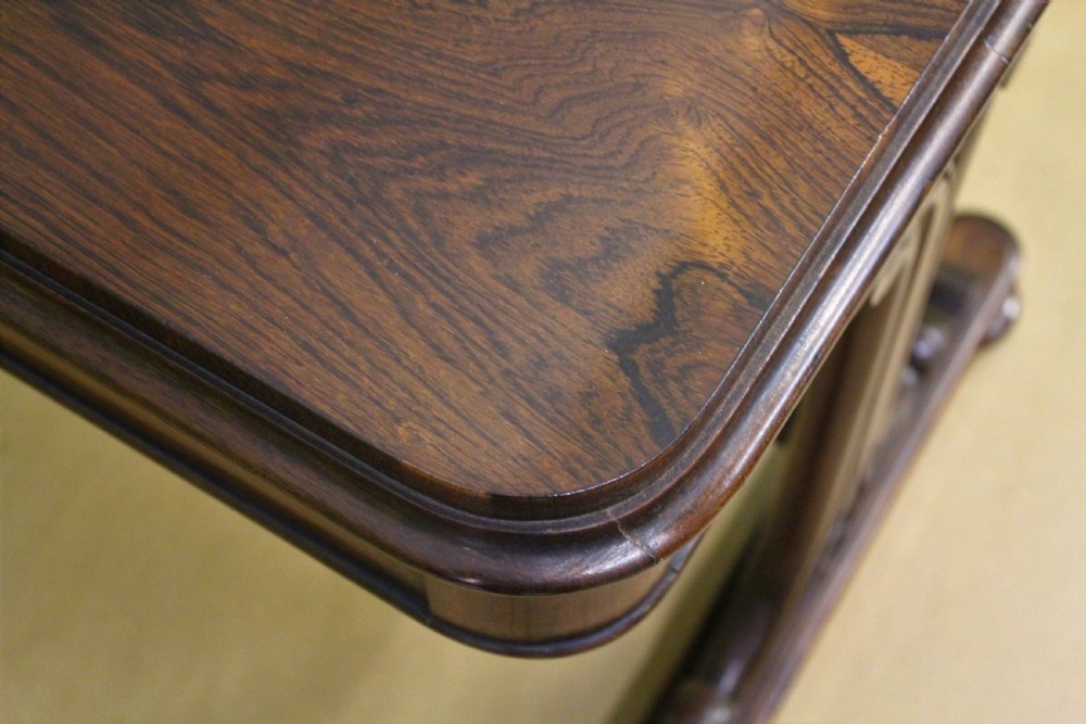 William IV Rosewood Library Stretcher Table View XXI