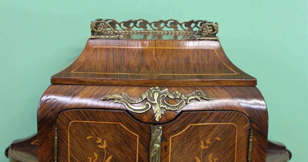 Late 19th Century Inlaid Kingwood Bonheur Du Jour View VIII