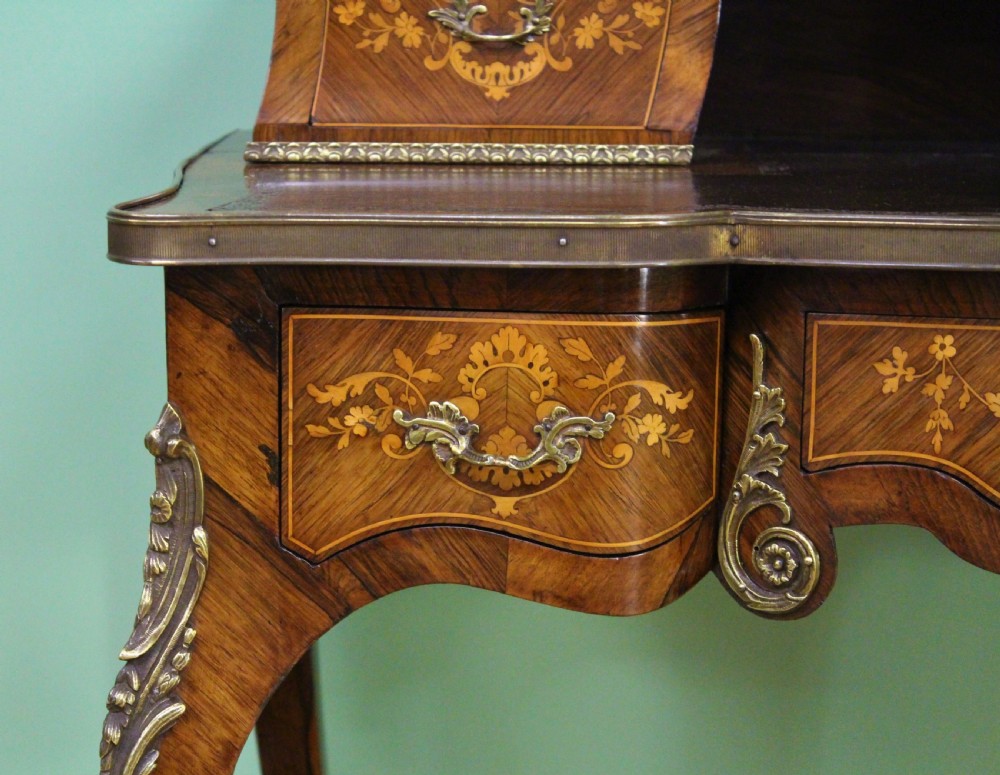 Late 19th Century Inlaid Kingwood Bonheur Du Jour View XI