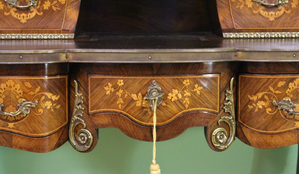 Late 19th Century Inlaid Kingwood Bonheur Du Jour View XII