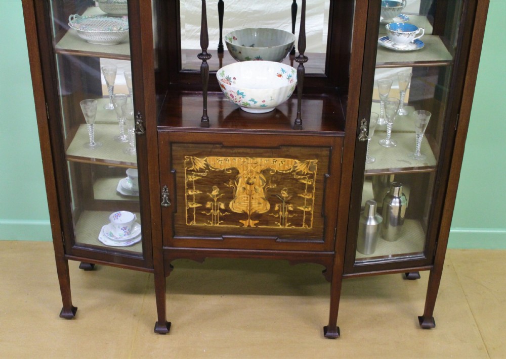 Inlaid Mahogany Art Nouveau Display Cabinet View IX