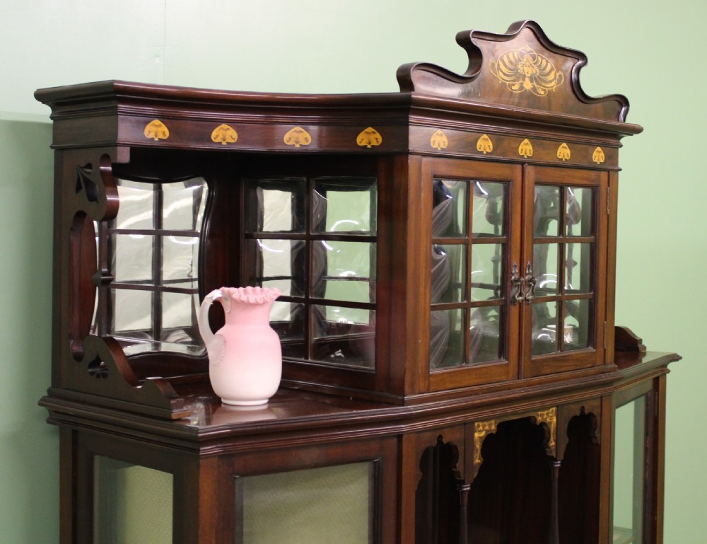 Inlaid Mahogany Art Nouveau Display Cabinet View XII