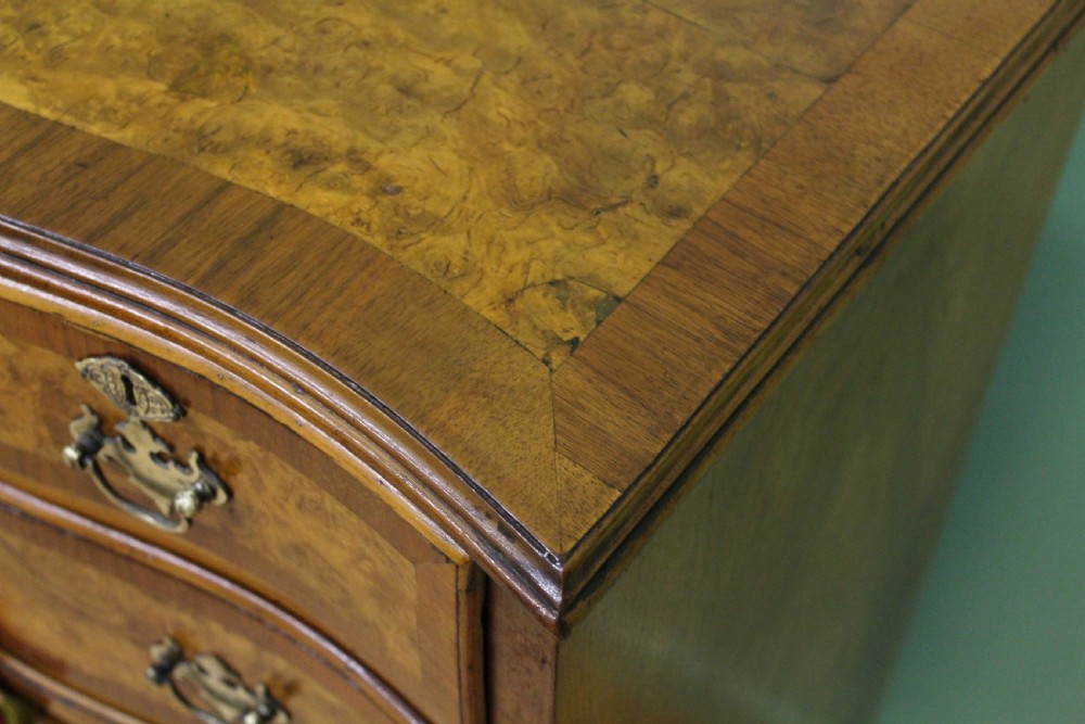 Burr Walnut Serpentine Chest of Drawers View IX