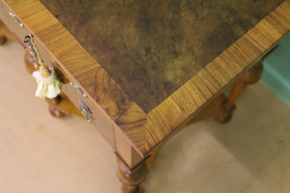Burr Walnut and Oak Lowboy View IX