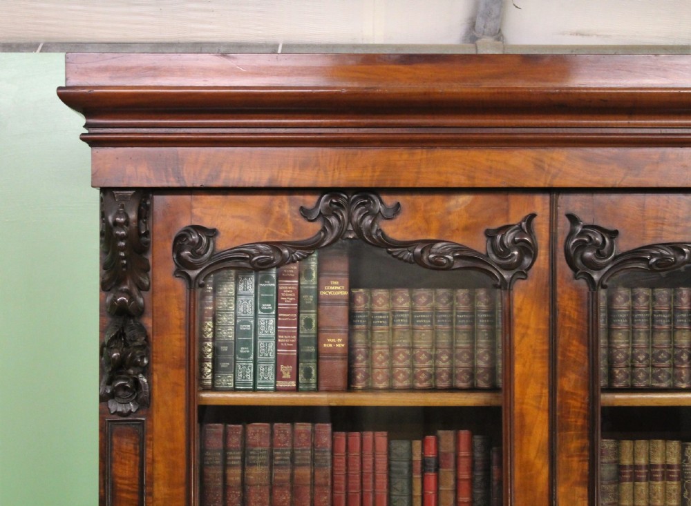 Large Victorian Mahogany Cylinder Bureau Bookcase View VII