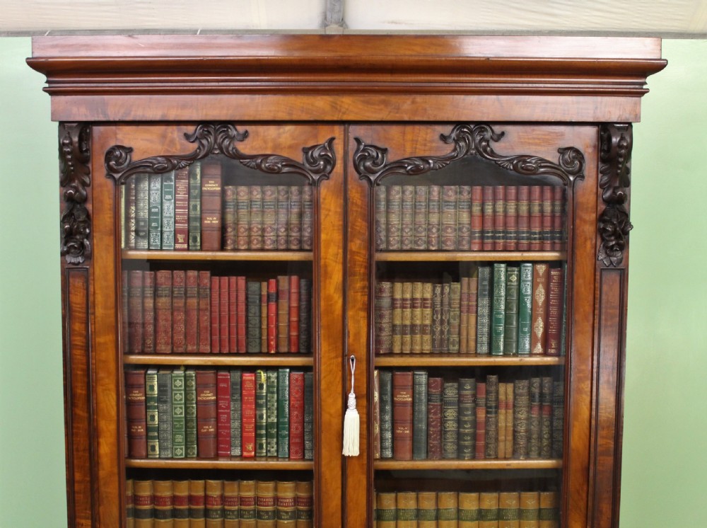 Large Victorian Mahogany Cylinder Bureau Bookcase View IX