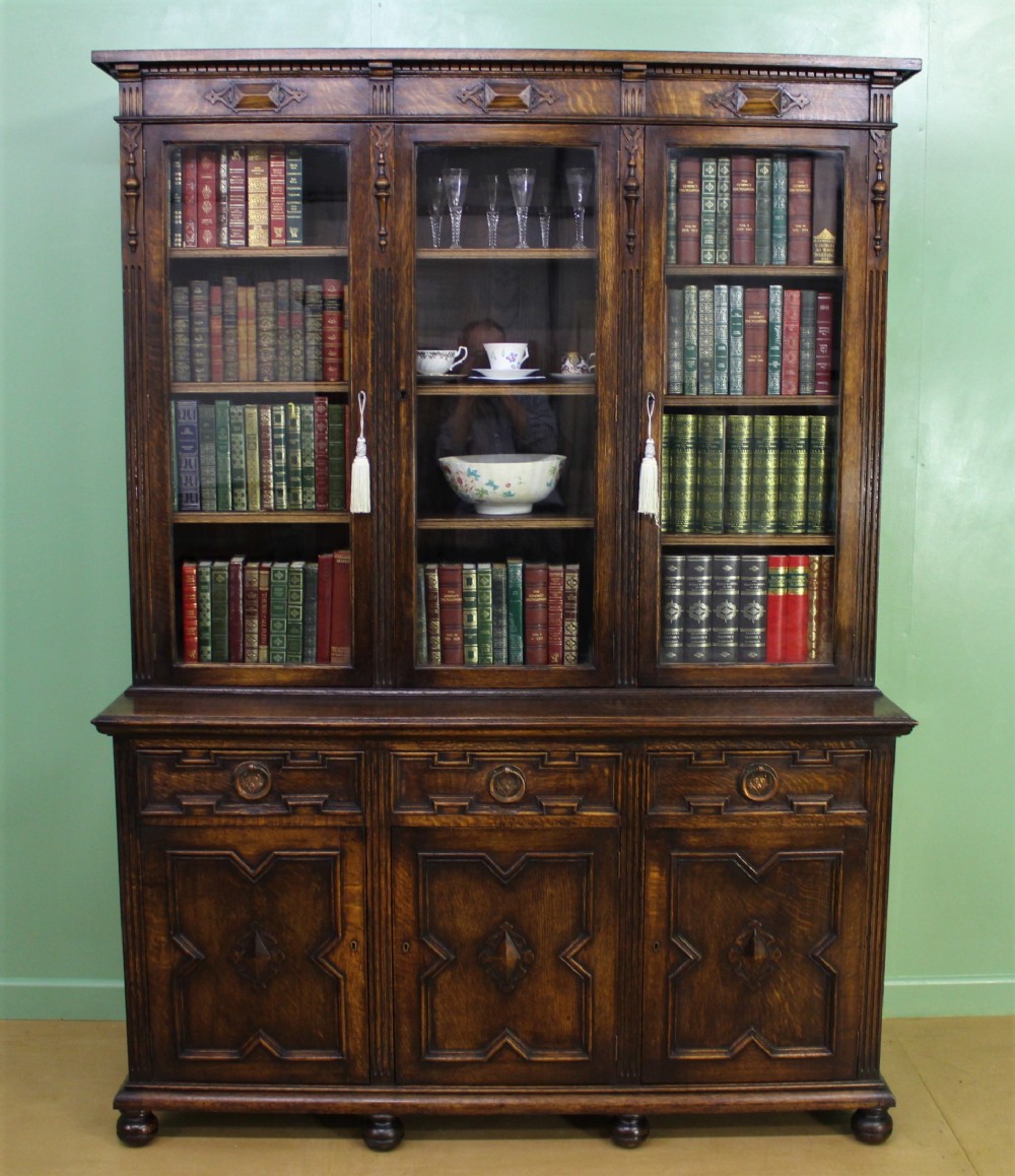 Glazed Oak Bookcase