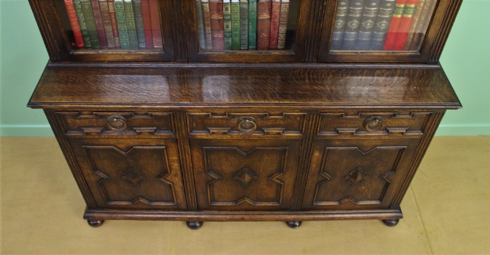 Glazed Oak Bookcase View III