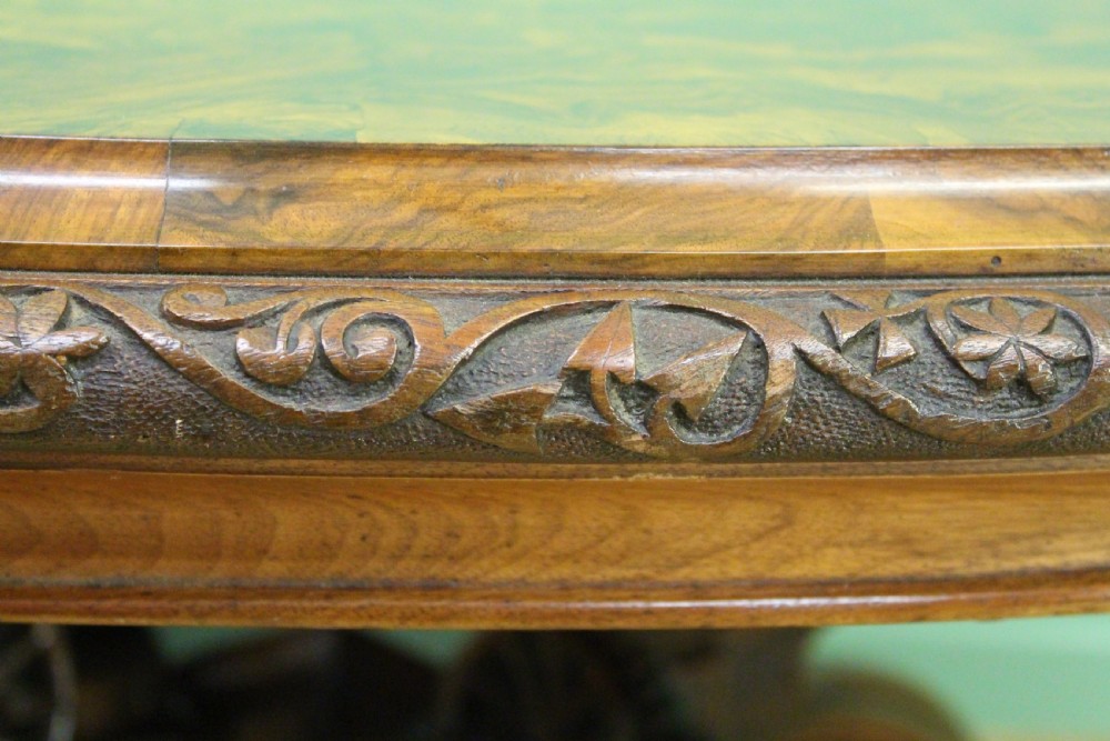 Victorian Burr Walnut Basket Based Centre Table View XI