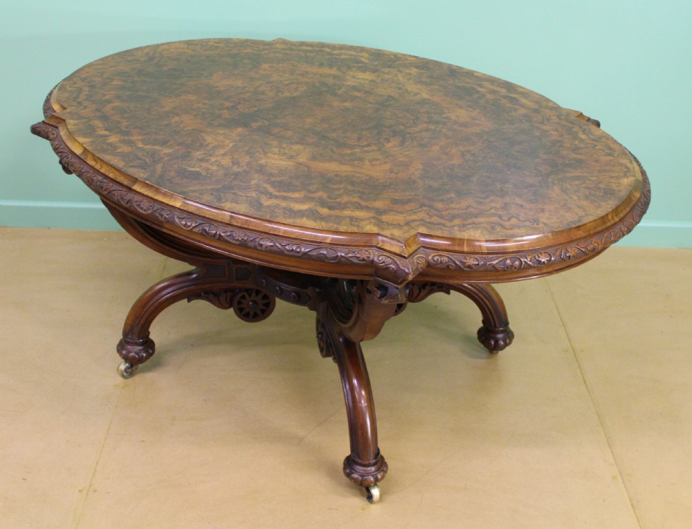 Victorian Burr Walnut Basket Based Centre Table View XVII