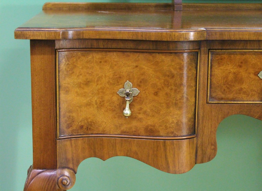 Queen Anne Style Burr Walnut Dressing Table View II
