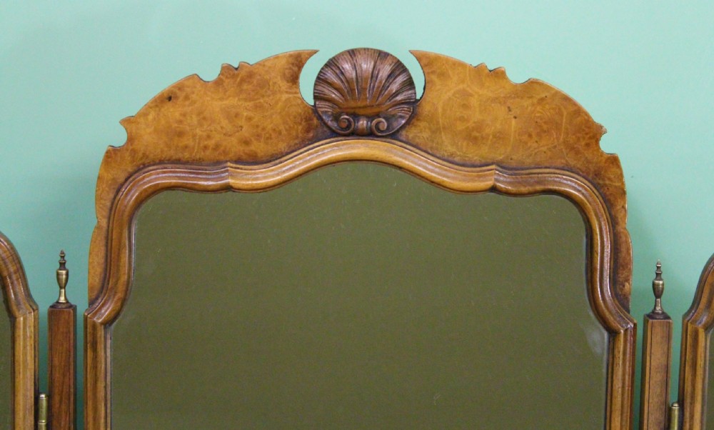 Queen Anne Style Burr Walnut Dressing Table View VII