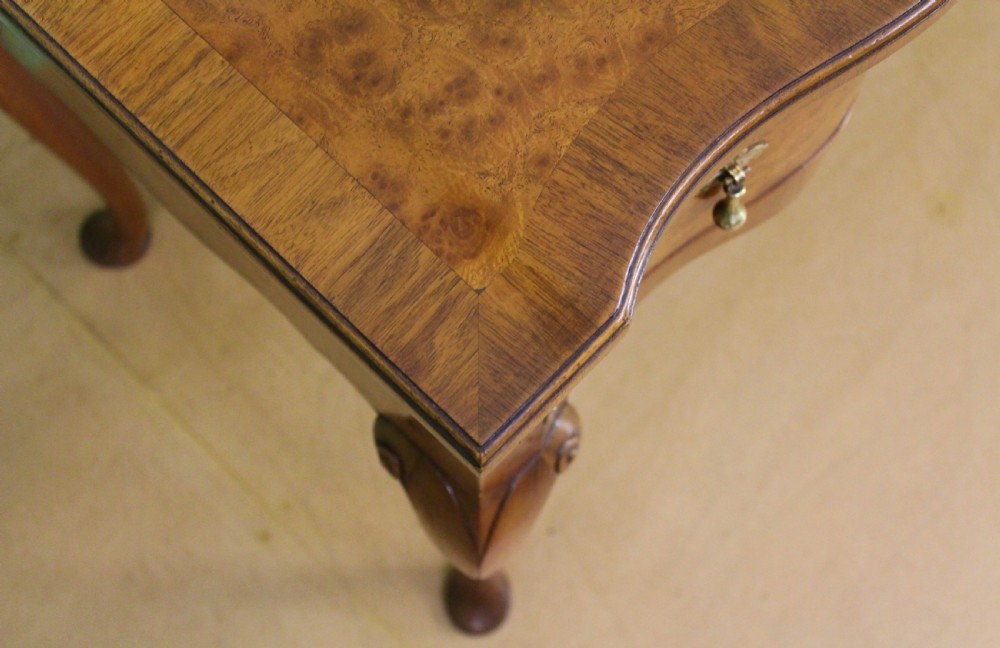 Queen Anne Style Burr Walnut Dressing Table View XII