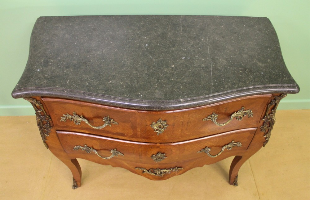 French Kingwood Marble Topped Bombe Commode View III