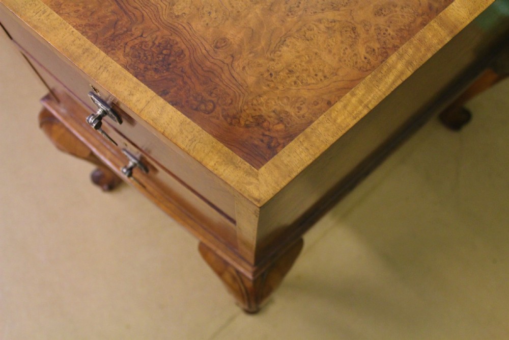 Burr Walnut Queen Anne Style Dressing Table View XI