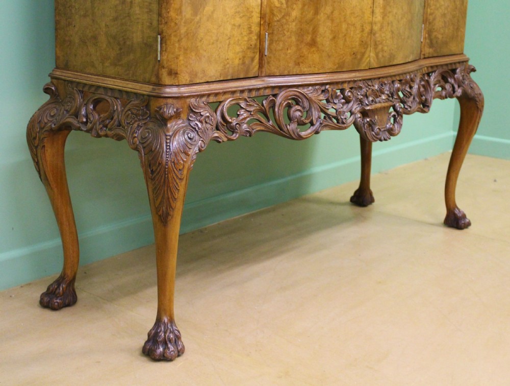 Large Burr Walnut Cocktail Cabinet View II