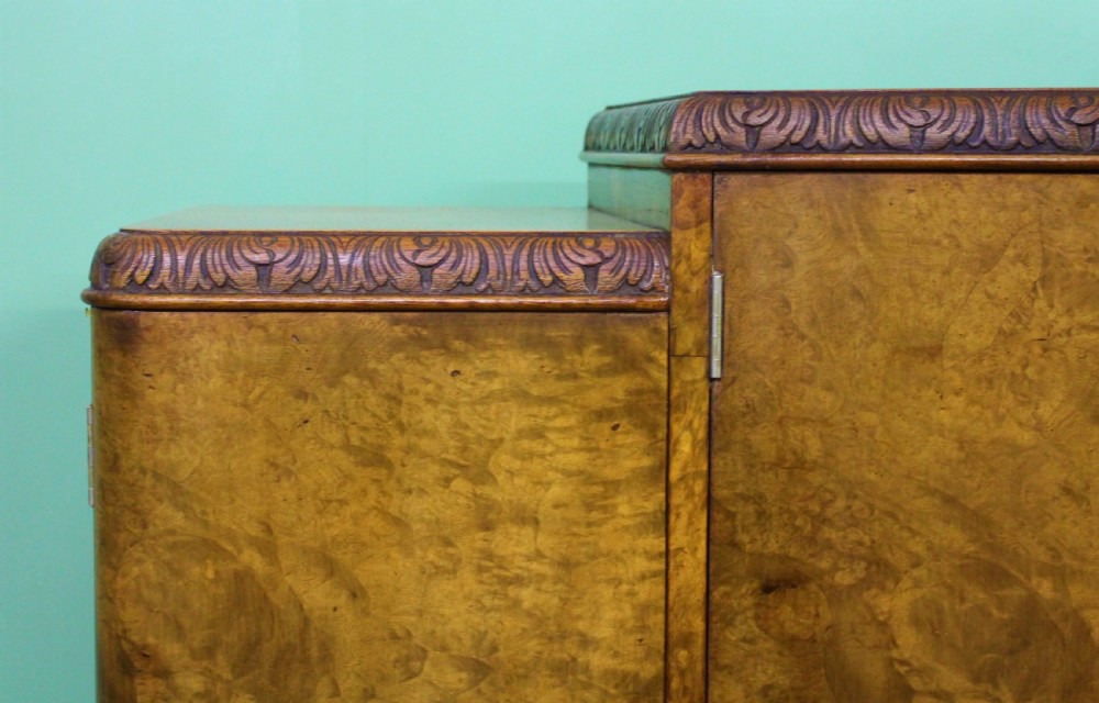 Large Burr Walnut Cocktail Cabinet View XII