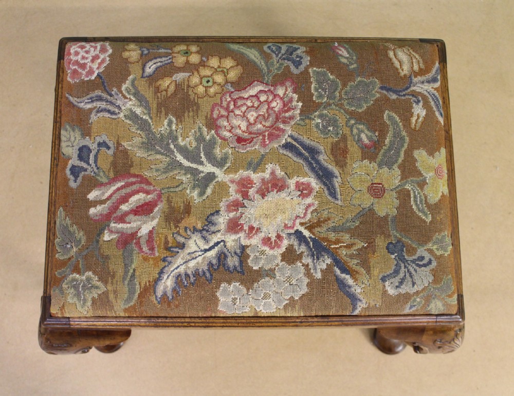 Queen Anne Style Walnut Stool View IV