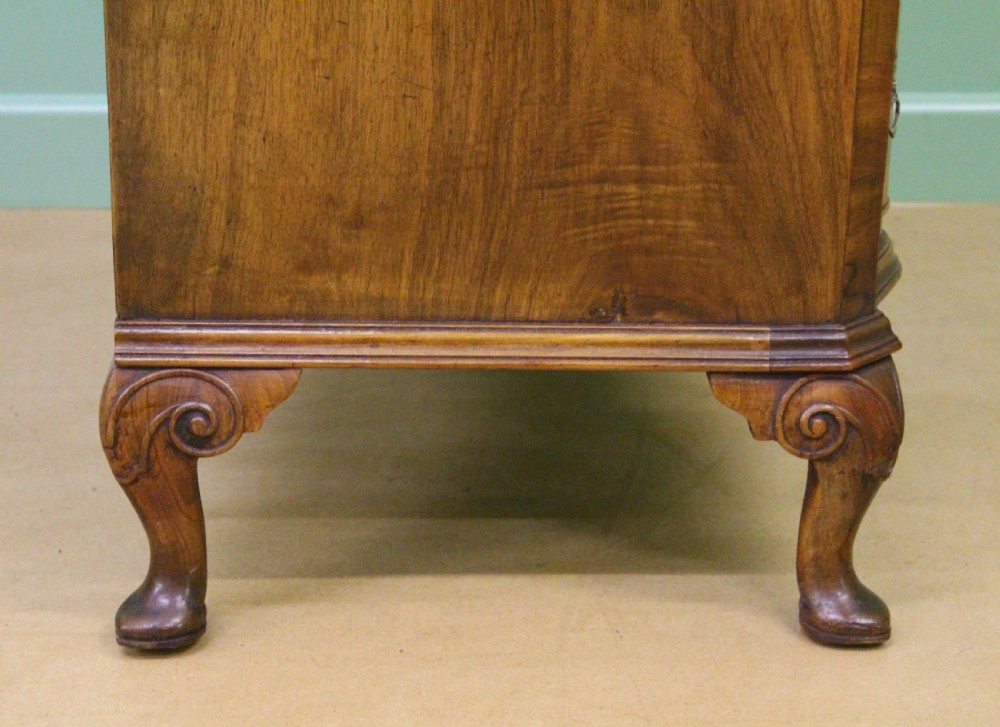 Tall Serpentine Burr Walnut Chest of Drawers View XII