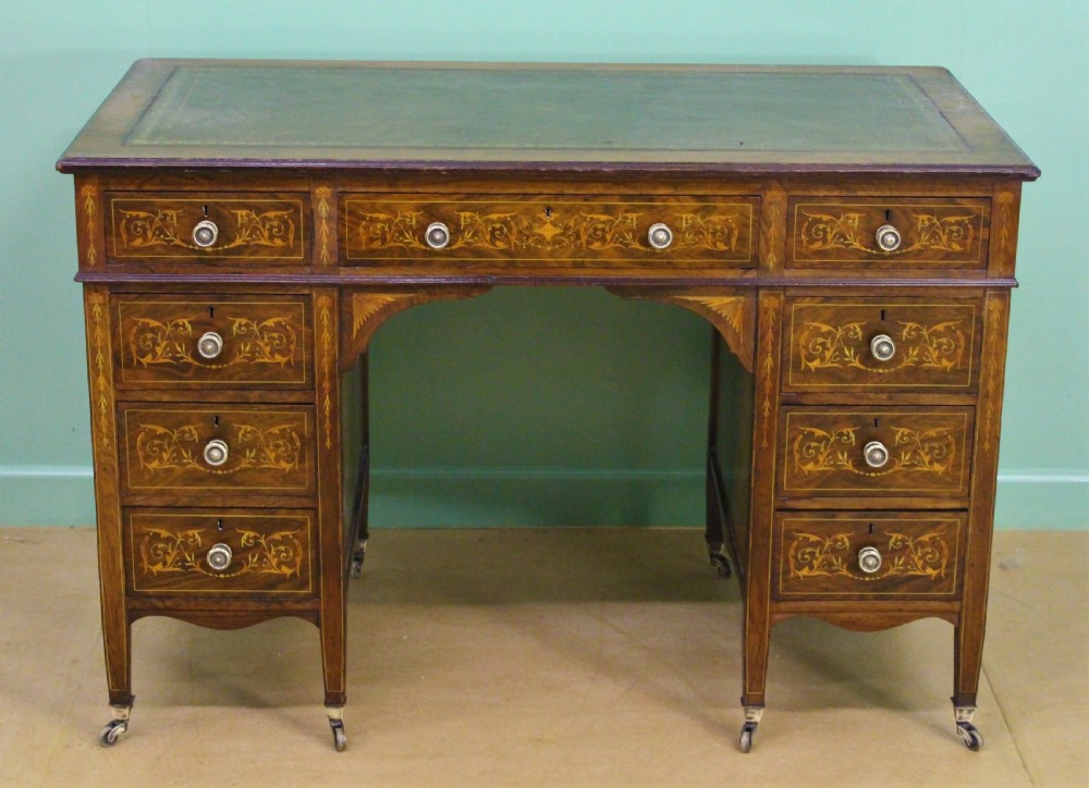 Edwardian Inlaid Rosewood Writing Desk