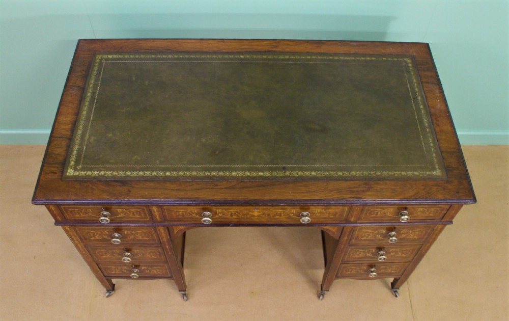 Edwardian Inlaid Rosewood Writing Desk View III