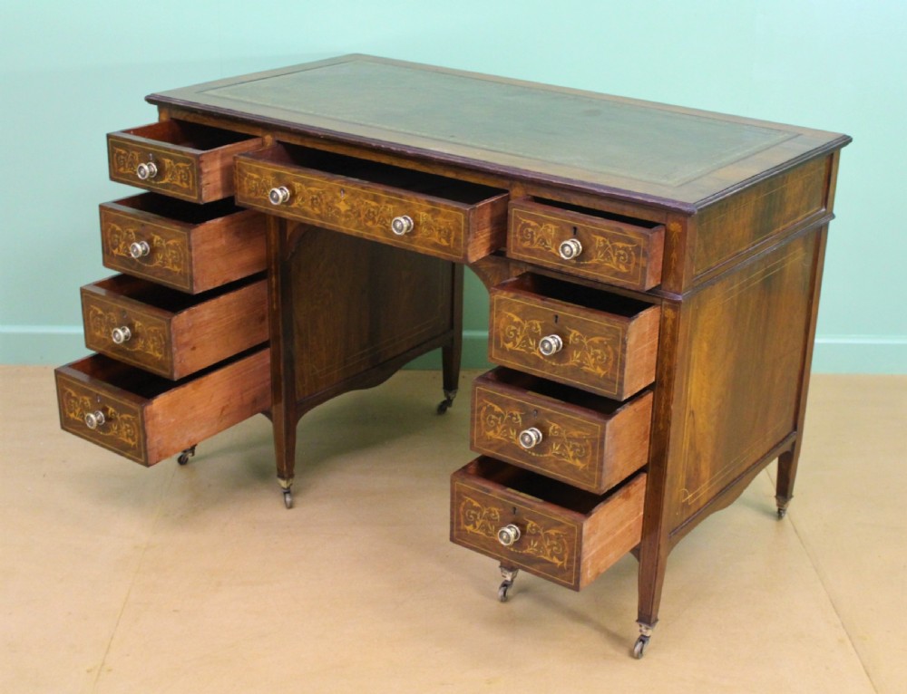 Edwardian Inlaid Rosewood Writing Desk View IV